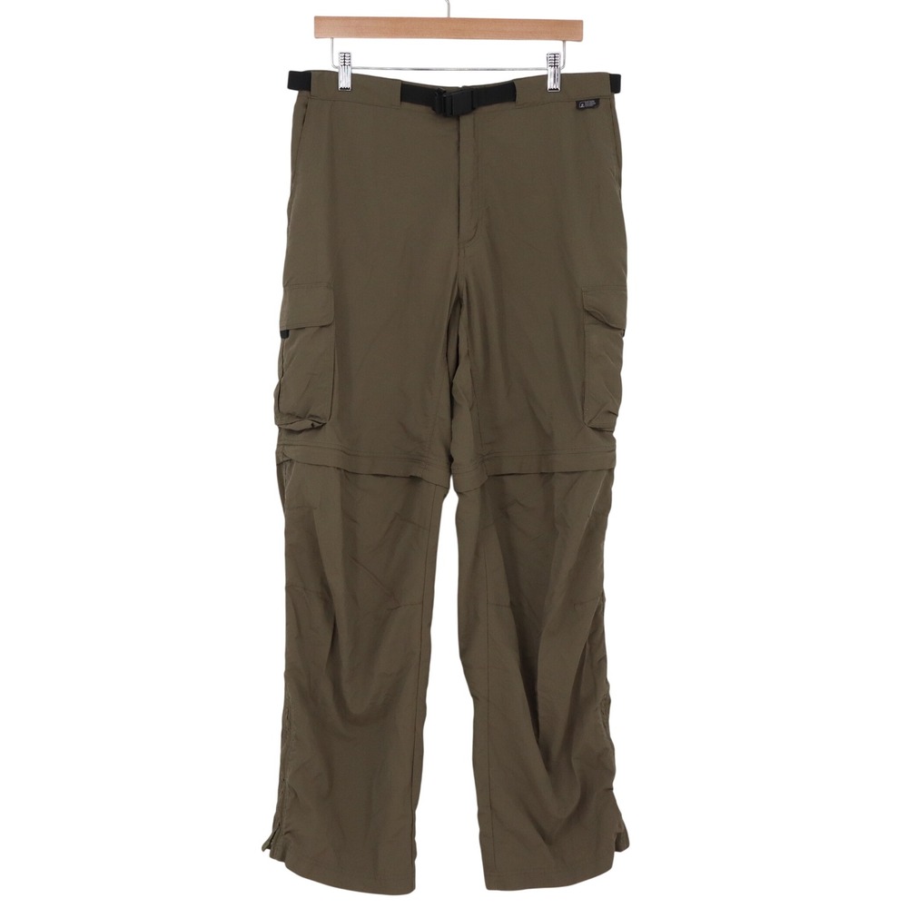 Eastern Mountain Sports Cargo Pants Mens 36R Convertible Olive Green Excellent